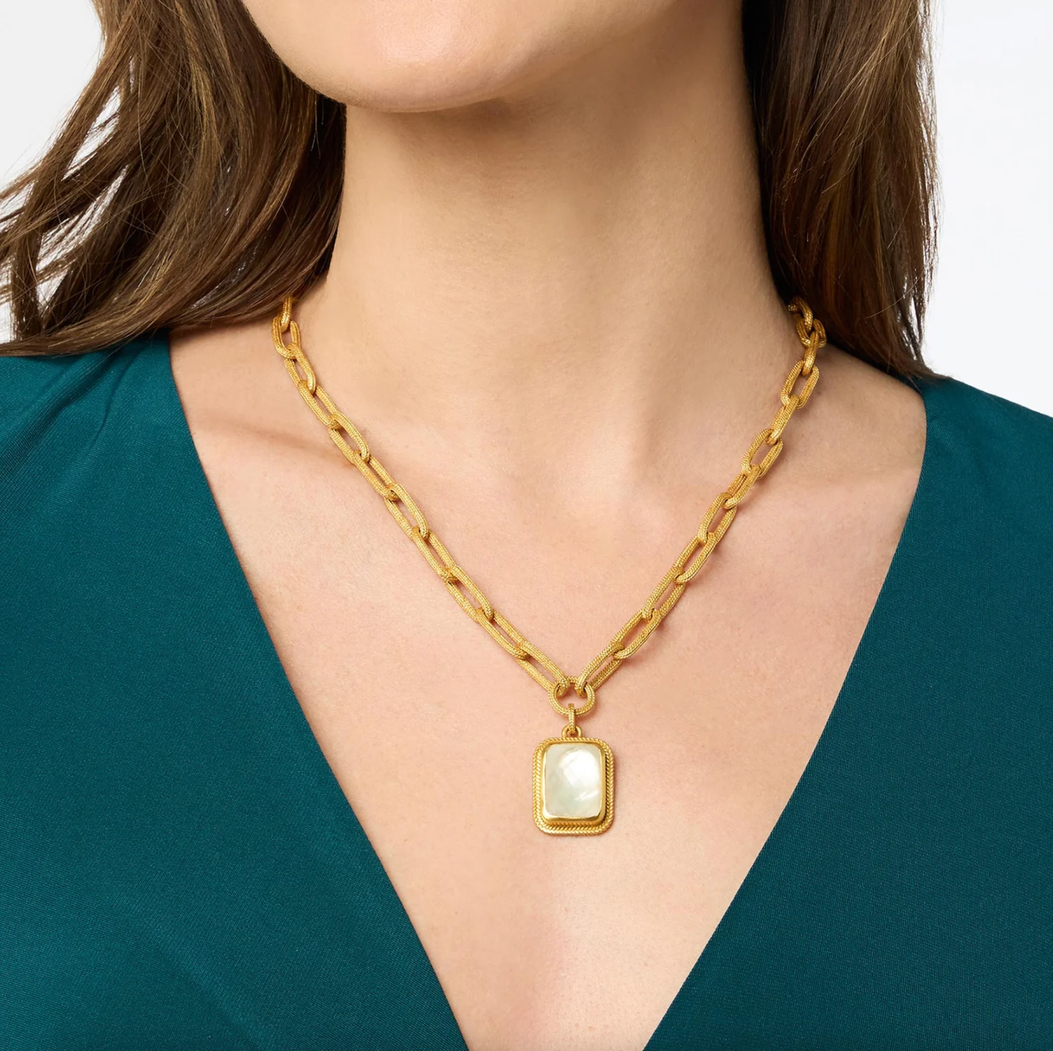 Julie Vos Cheval Paperclip Statement Necklace