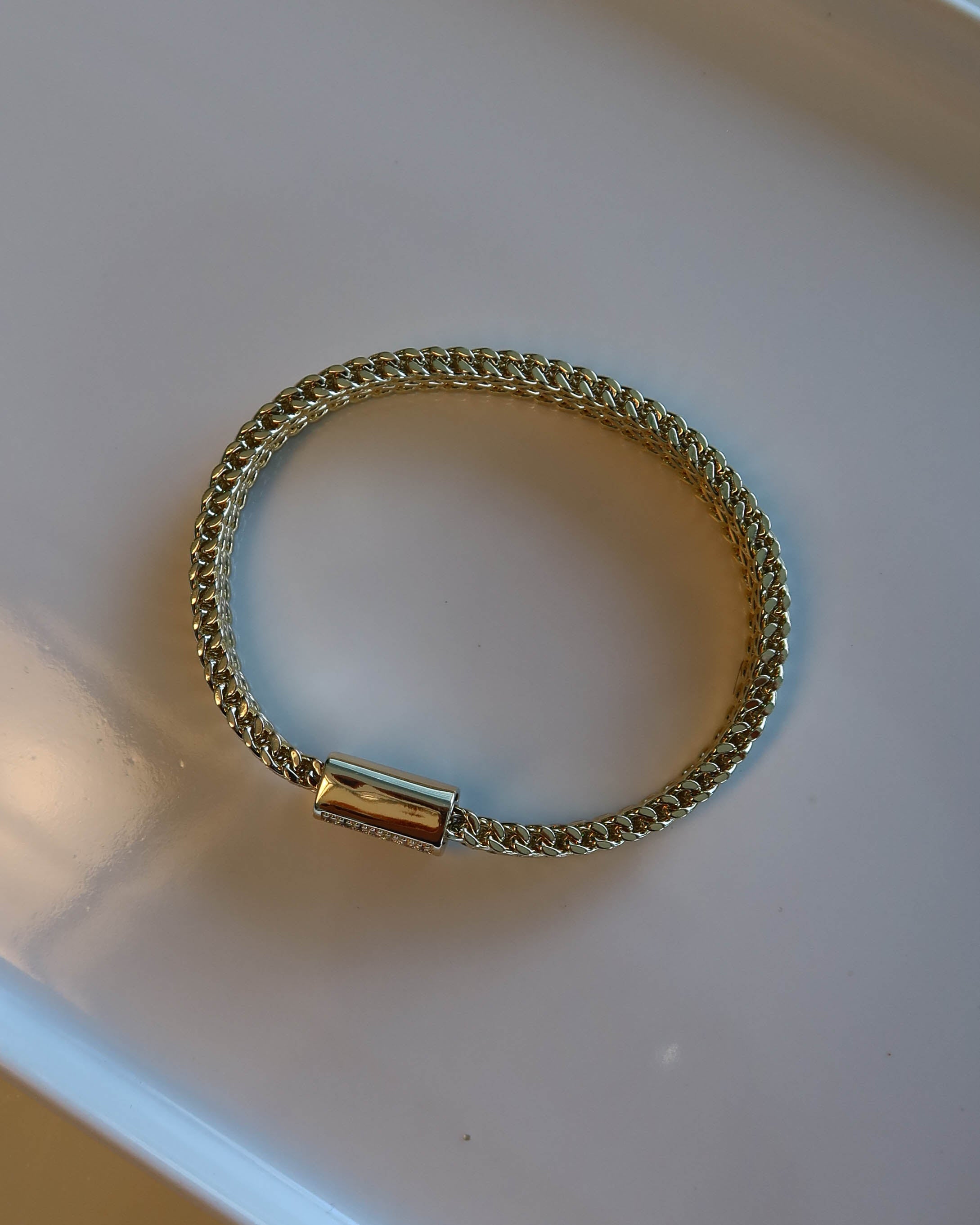 The Luxe Weave Bracelet with CZ Details