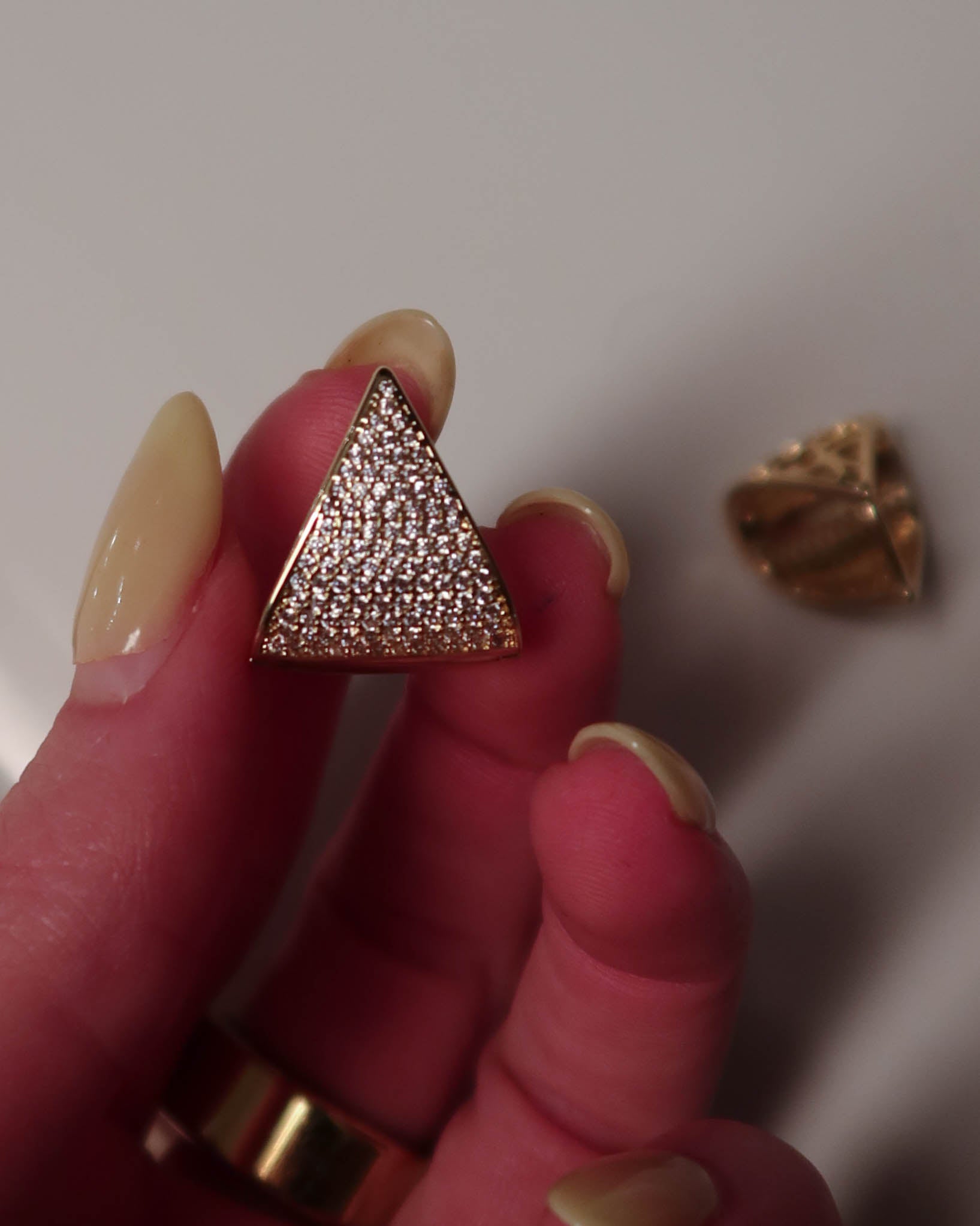 The Triangle Hoops with CZ Details