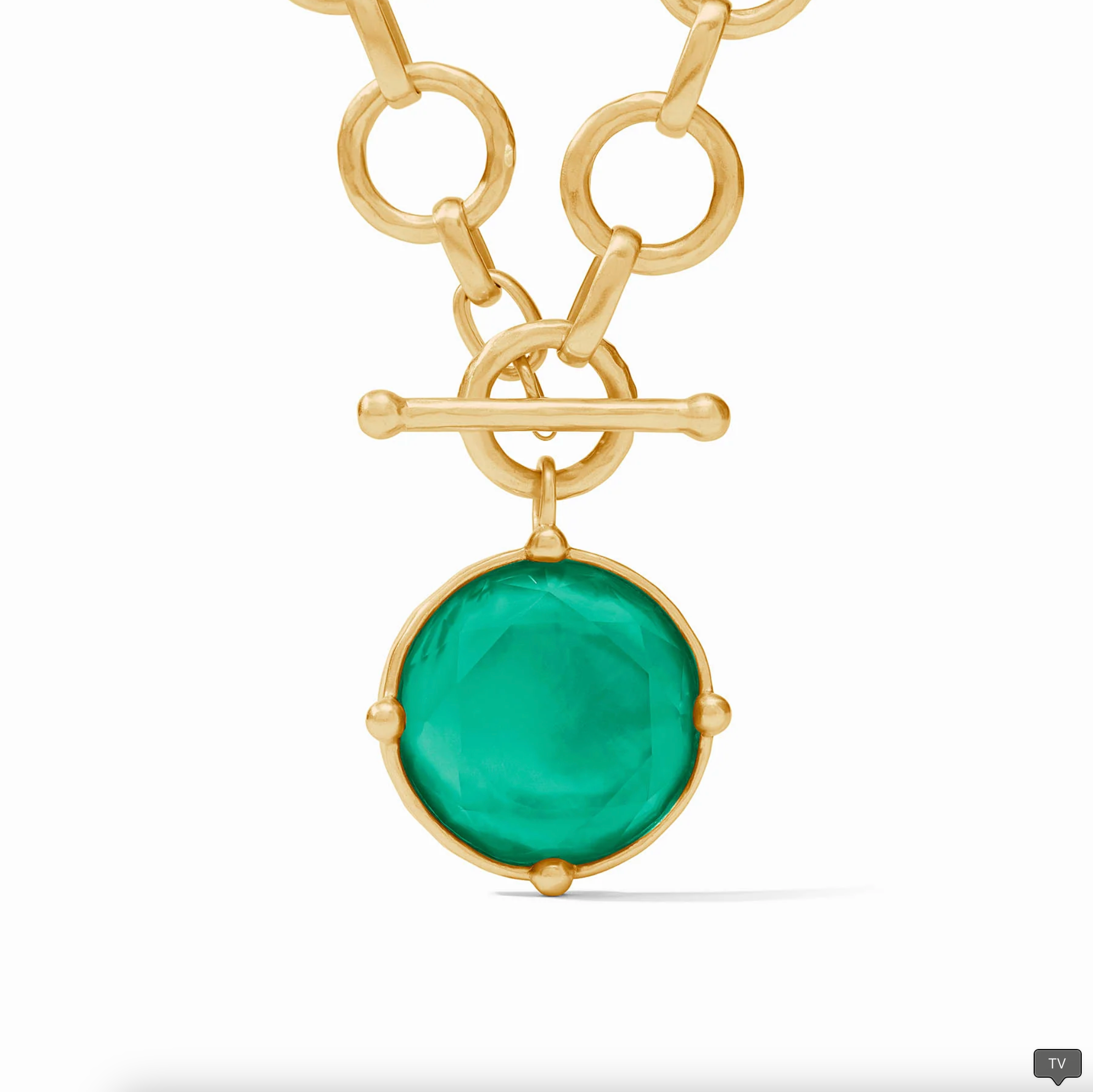 Honeybee Statement Necklace Iridescent Emerald Green