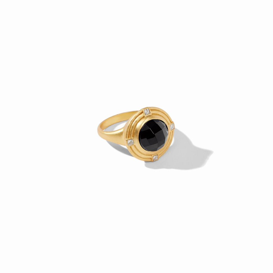 Julie Vos Astor Ring Obsidian Black