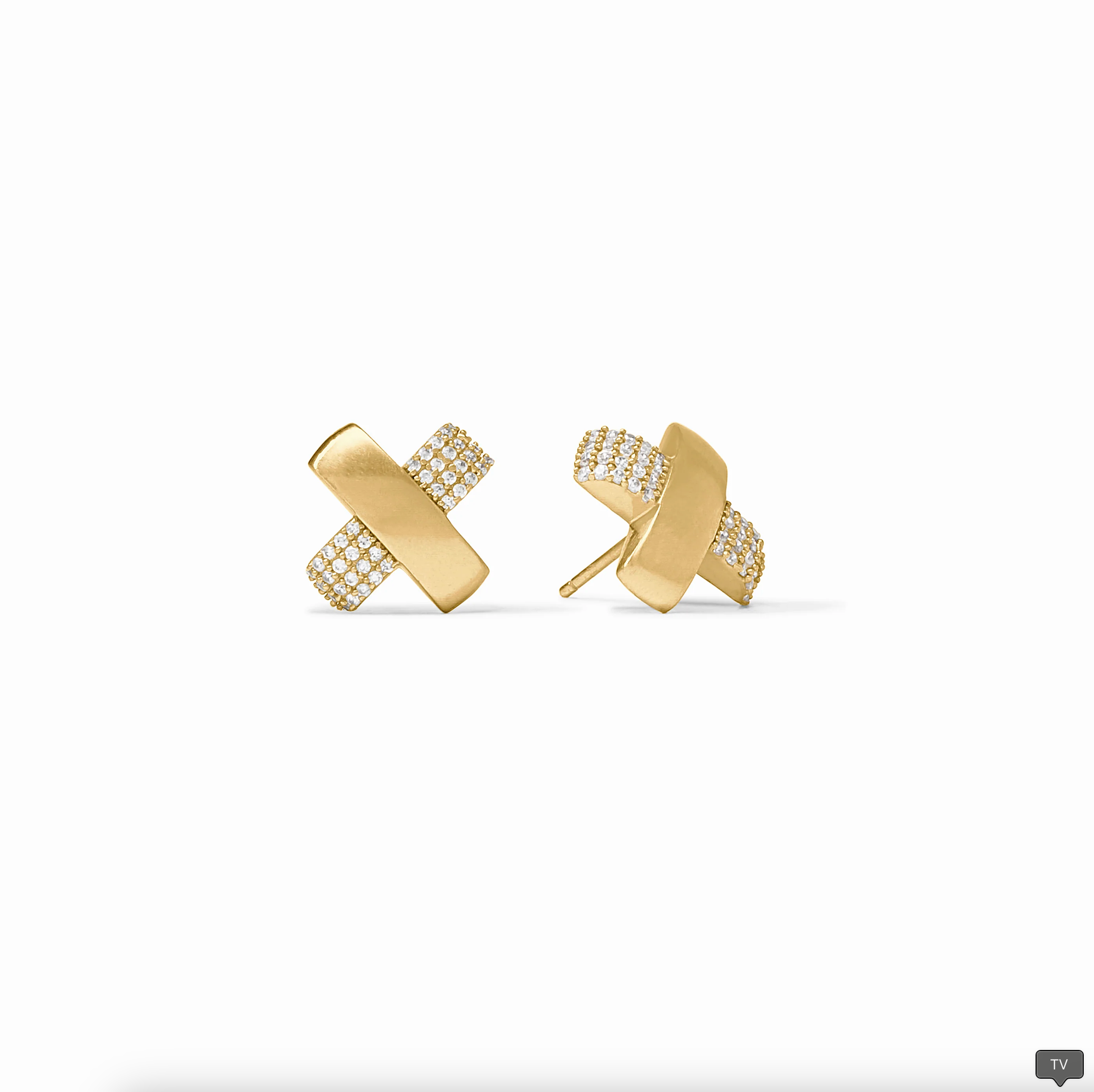 Catalina Pave X Stud Pave Cubic Zirconia