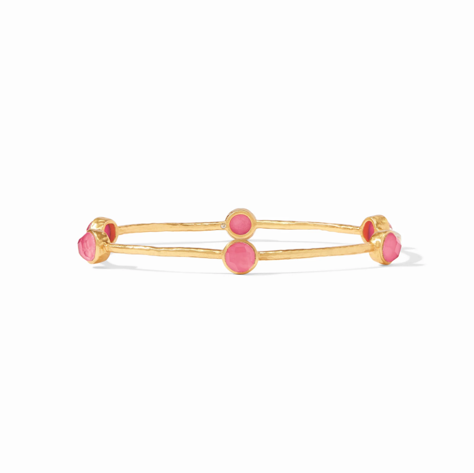 Julie Vos Milano Luxe Bangle Gold Iridescent Peony Pink