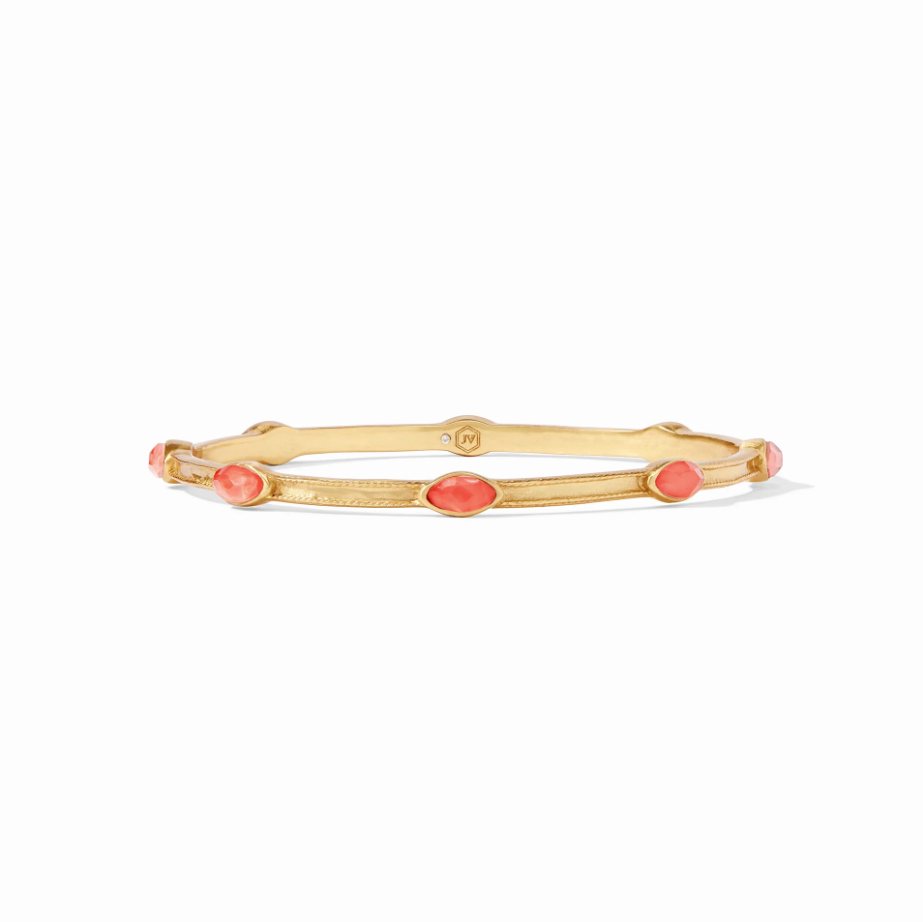 Julie Vos Monaco Bangle Gold Iridescent Coral