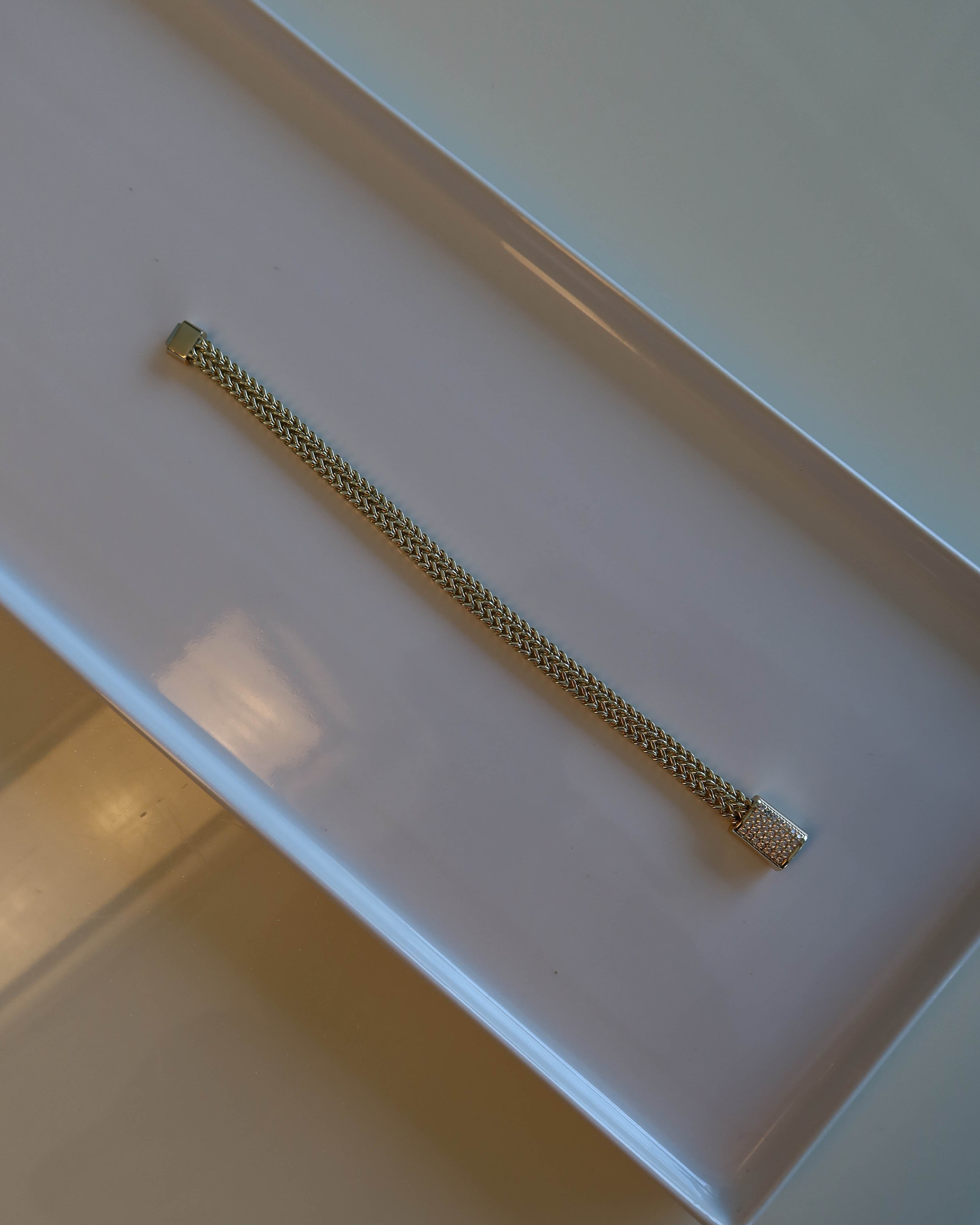 The Luxe Weave Bracelet with CZ Details