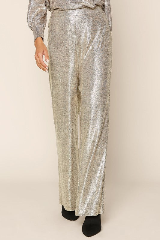 Metallic Knit Pants